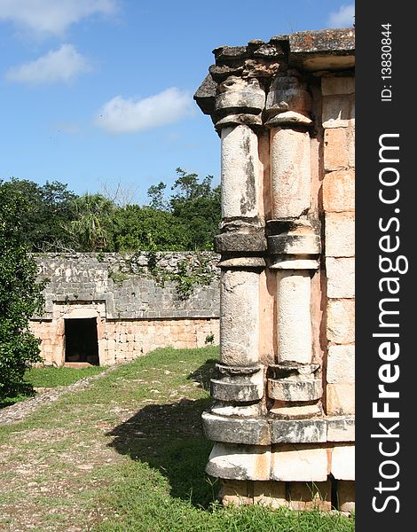 Mexico, ruins of labna' historical city on the puuc road in yucatan. Mexico, ruins of labna' historical city on the puuc road in yucatan