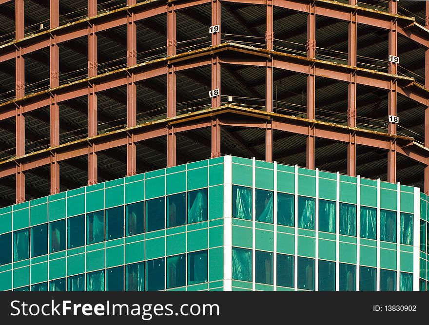 Modern office building under construction. Modern office building under construction