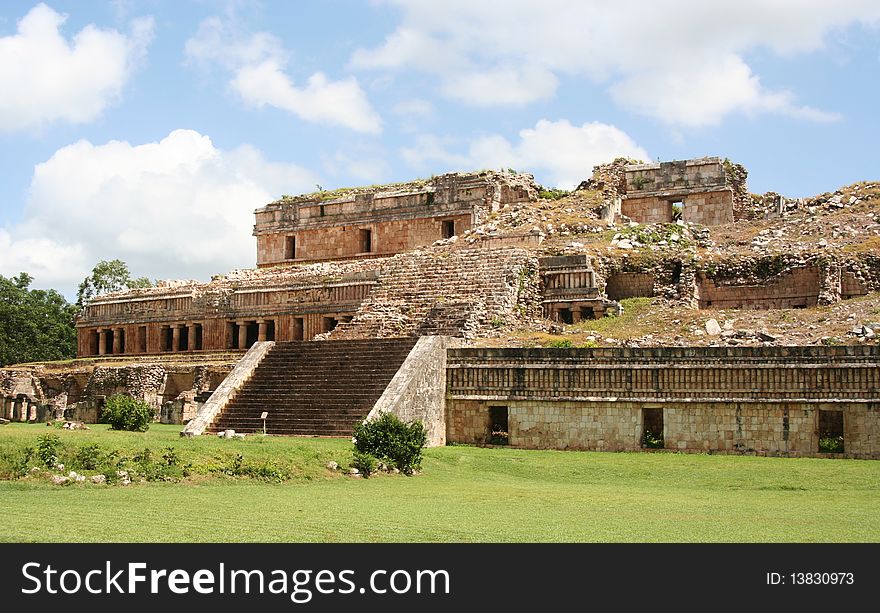 Ruins of a royal palace in the old city of labna', yucatan, mexico. Ruins of a royal palace in the old city of labna', yucatan, mexico