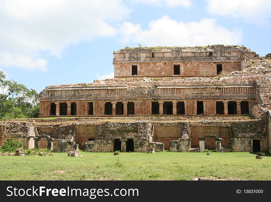 Ruins of a royal palace in the old city of labna', yucatan, mexico. Ruins of a royal palace in the old city of labna', yucatan, mexico