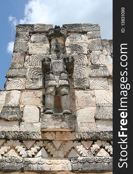 Warrior Sculpture In Yucatan, Mexico