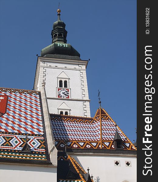 Zagreb - the church of Saint Marko. Zagreb - the church of Saint Marko