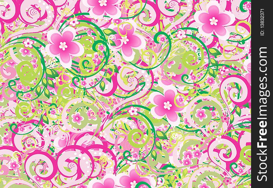 Beautiful floral ornament pattern, illustration. Beautiful floral ornament pattern, illustration