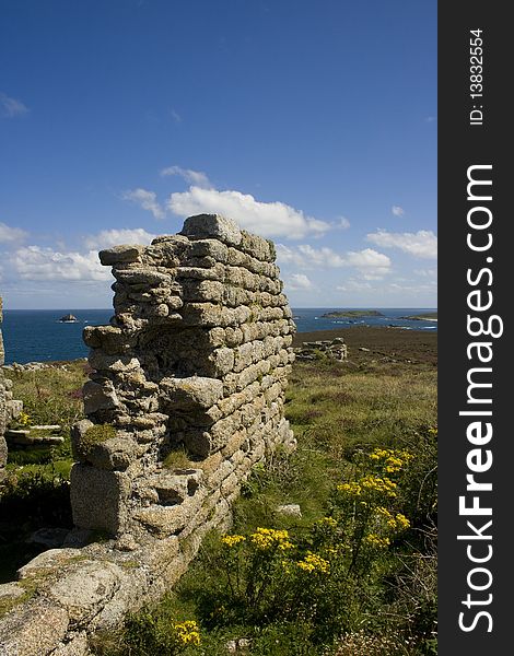 A Ruin Near Daymark St Martins Isle Of Scilly
