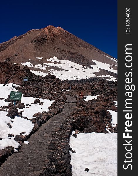 Tenerife volcano in the mid of spring