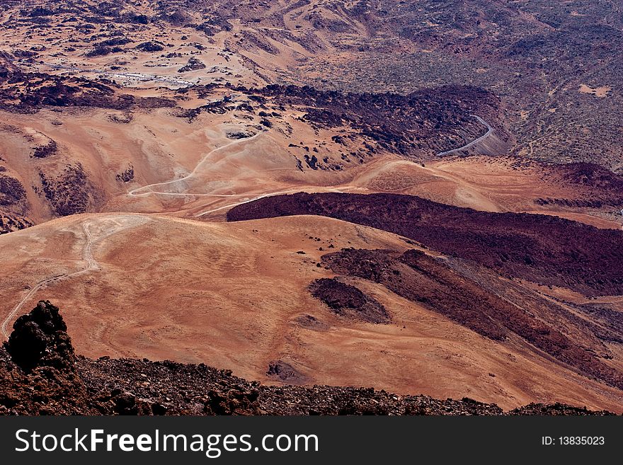 Tenerife volcano in the mid of spring