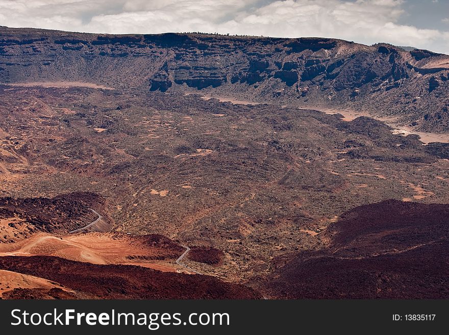 Tenerife volcano view in the mid of spring