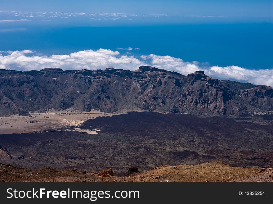 Tenerife volcano in the mid of spring