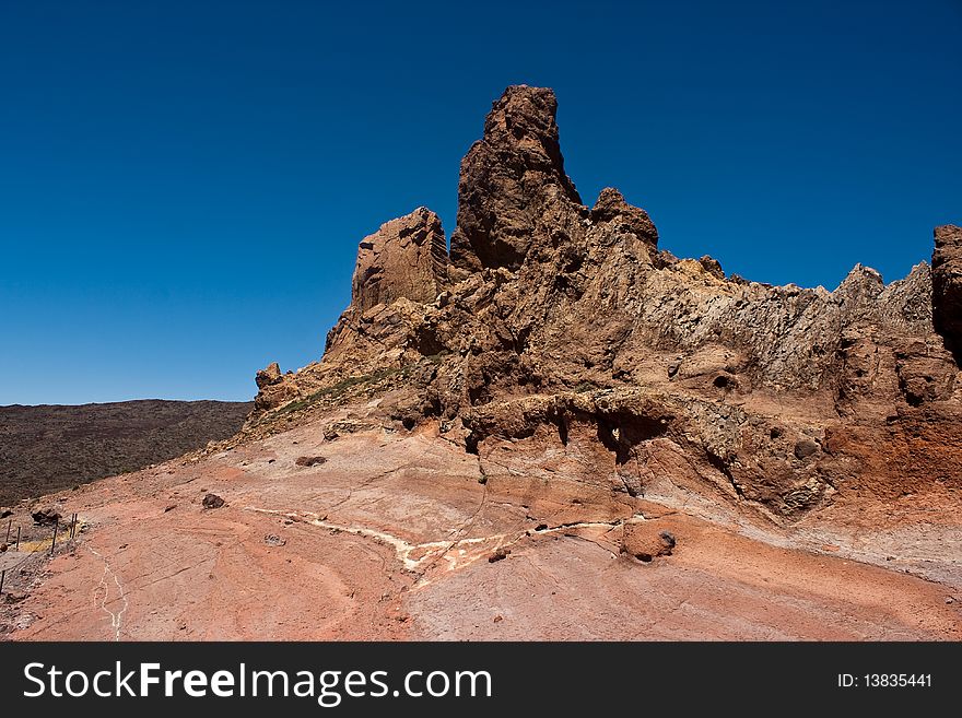 Tenerife volcano in the mid of spring