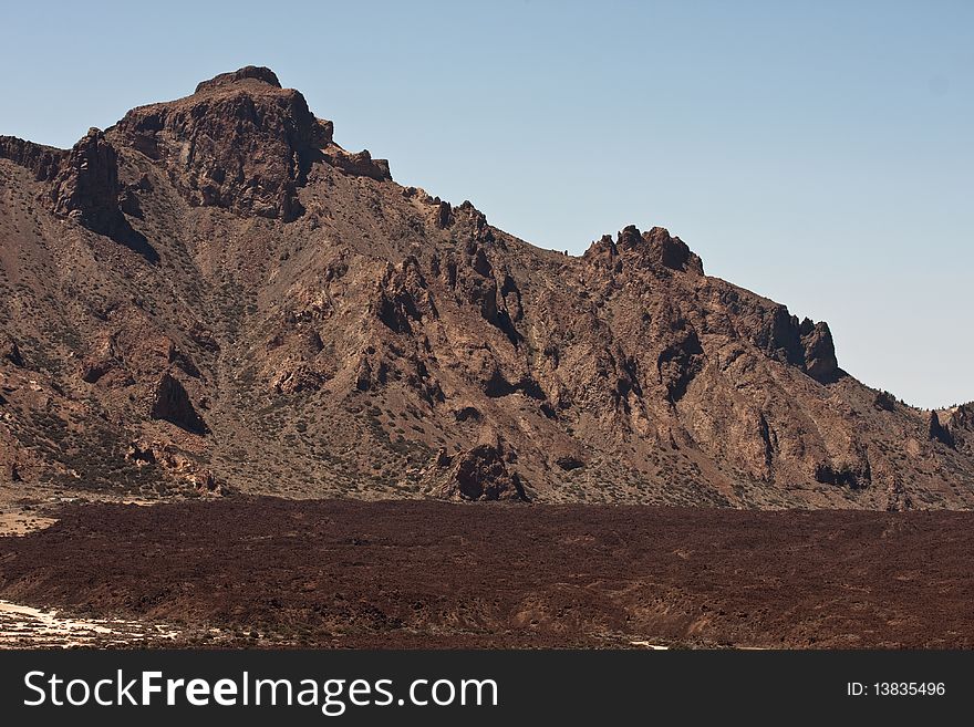 Tenerife volcano in the mid of spring