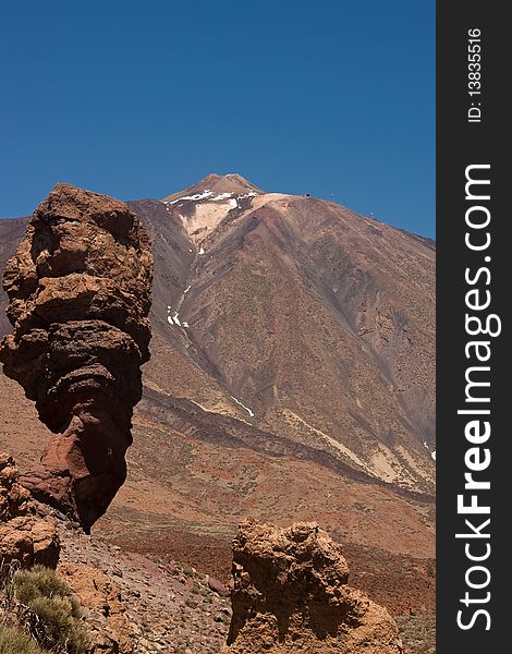 Tenerife volcano in the mid of spring