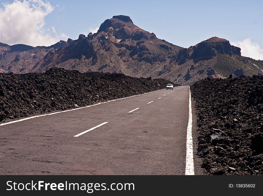 Tenerife volcano in the mid of spring