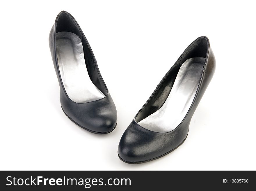 Black shoes with white background