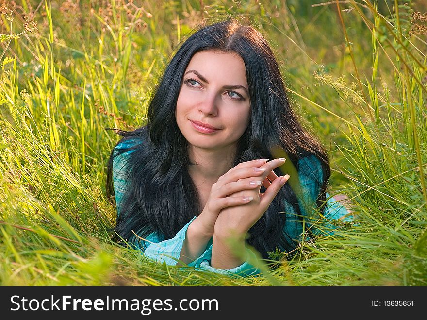 Young Woman In Grass