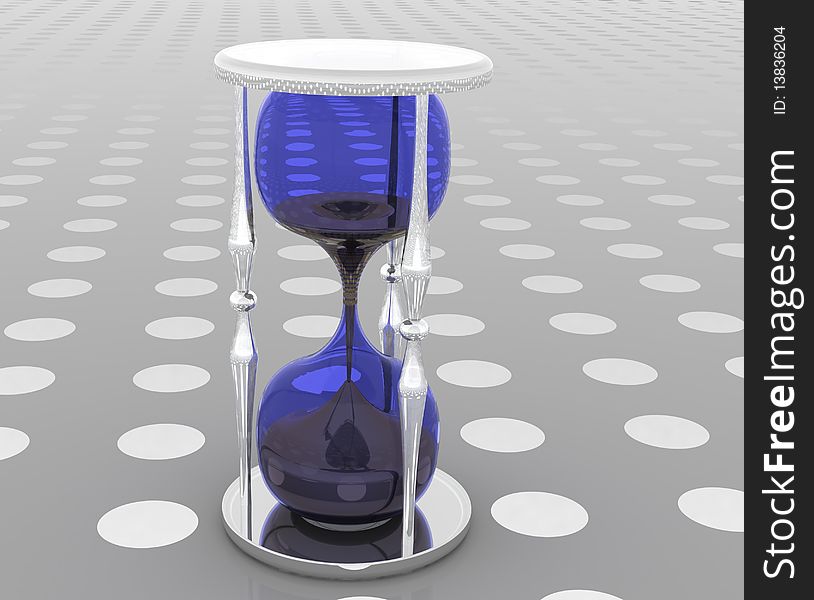 3D blue hourglass vizualization rendr