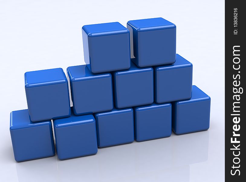 Blue cubes