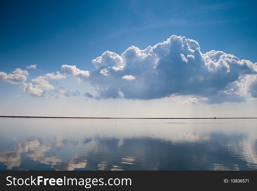 Calm Water with Clouds reflected