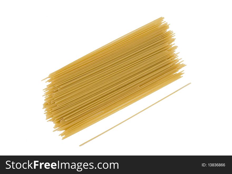 Isolated Uncooked Pasta