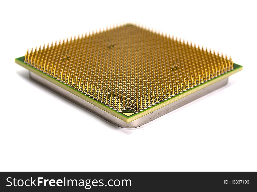 Central processing unit isolated over white background. Central processing unit isolated over white background