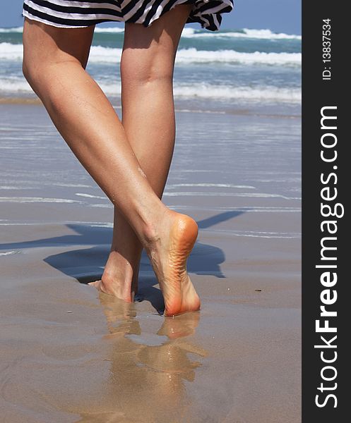 Beautiful young girl on the beach. Beautiful young girl on the beach