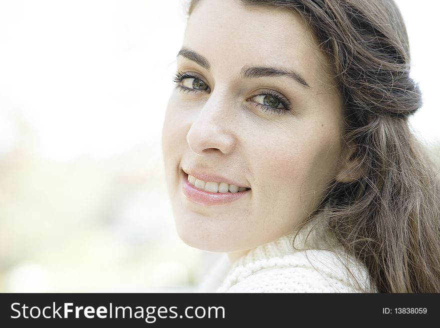 Portrait of a Pretty Young Woman Smiling To Camera. Portrait of a Pretty Young Woman Smiling To Camera