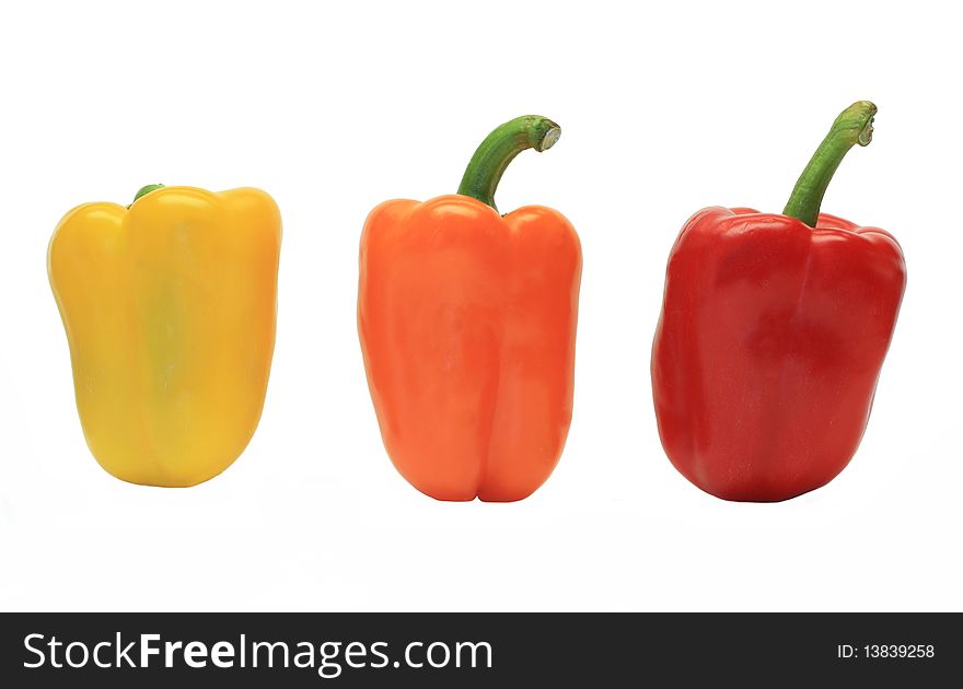 Isolated Sweet Bell Peppers