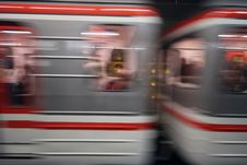Blurred Subway Cars Rushing Through Tunnel Royalty Free Stock Photos Blurred Subway Cars Rushing Through Tunnel Royalty Free Stock Photos