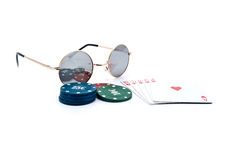 Chips Of Poker And Playing Cards Stock Images Chips Of Poker And Playing Cards Stock Images