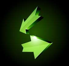 3d Return Arrows. Royalty Free Stock Photography