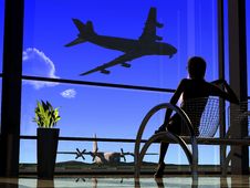 The Airport Royalty Free Stock Photography The Airport Royalty Free Stock Photography