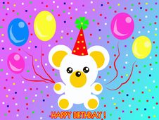 Happy Birthday Teddy Bear Royalty Free Stock Photography Happy Birthday Teddy Bear Royalty Free Stock Photography