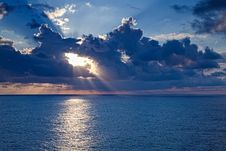Sunset On The Caribbean Royalty Free Stock Photography Sunset On The Caribbean Royalty Free Stock Photography