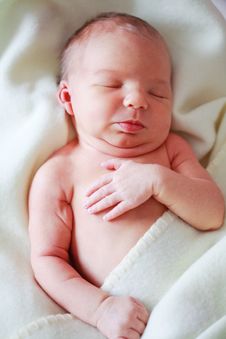 Adorable Newborn Baby Stock Photos
