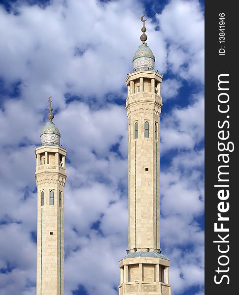 Colourful Minarets Of Sabeeka Bent Ebrahim Mosque