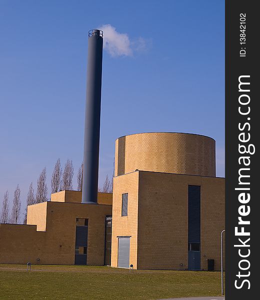 Factory plant building vertical image