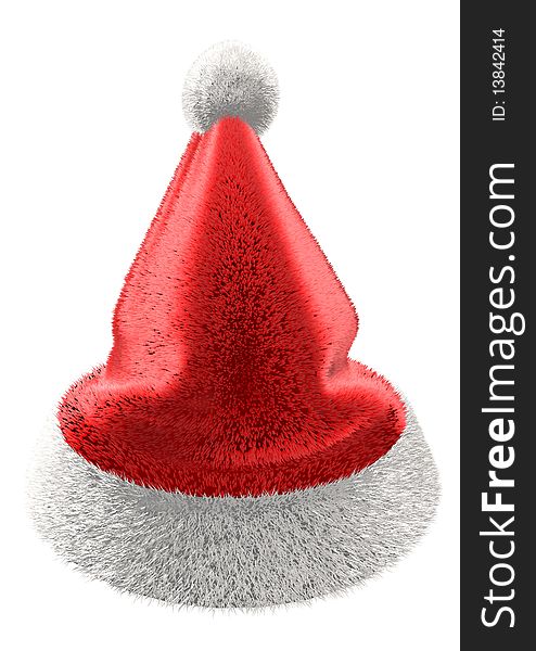 Christmas Santa hat on white, can be used for print or web. Christmas Santa hat on white, can be used for print or web