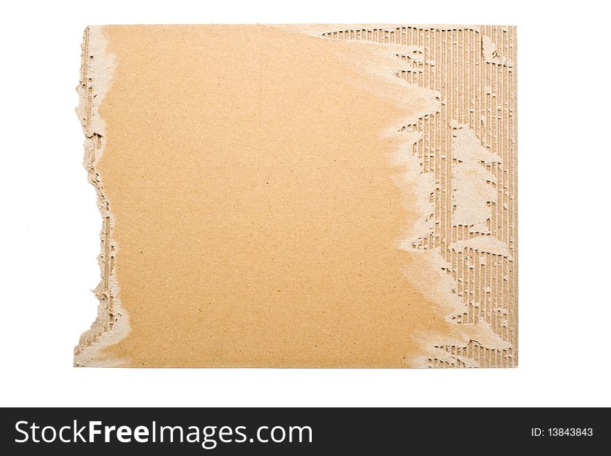 Sheet of cardboard on a white background for your illustrations