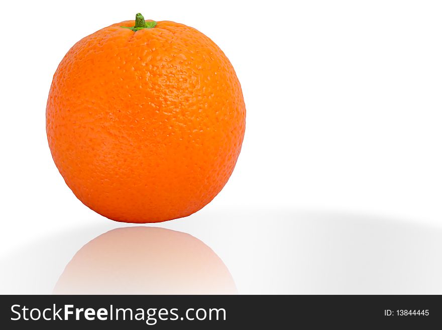 The one orange on a white background. The one orange on a white background.