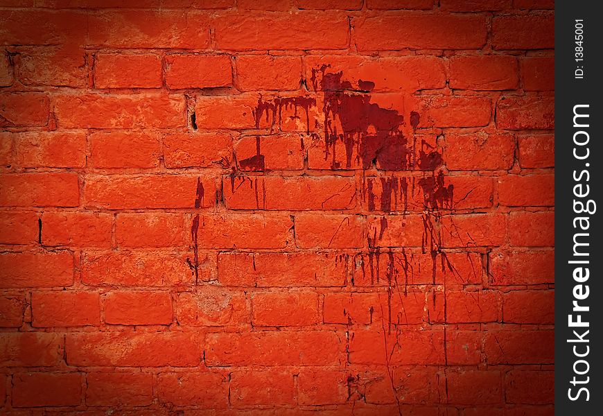 Wall of brick