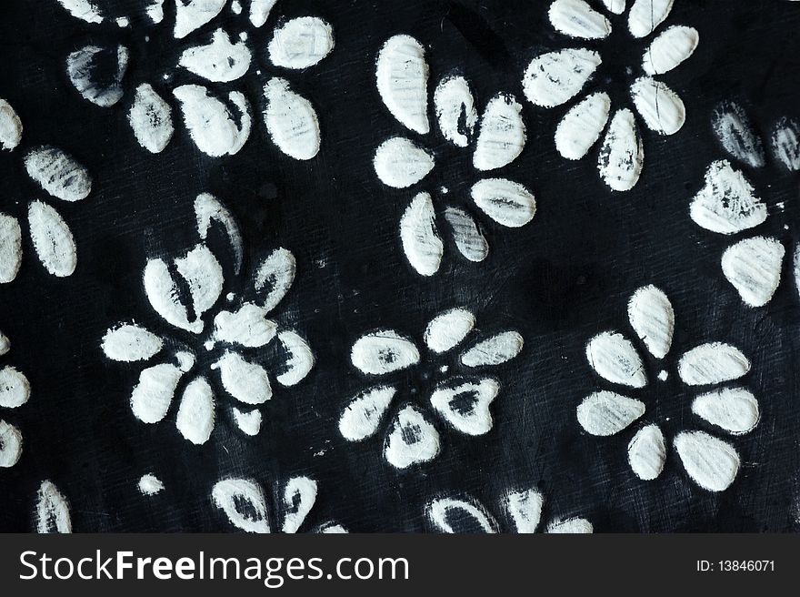 Painted Flowers on a dark metal. Painted Flowers on a dark metal