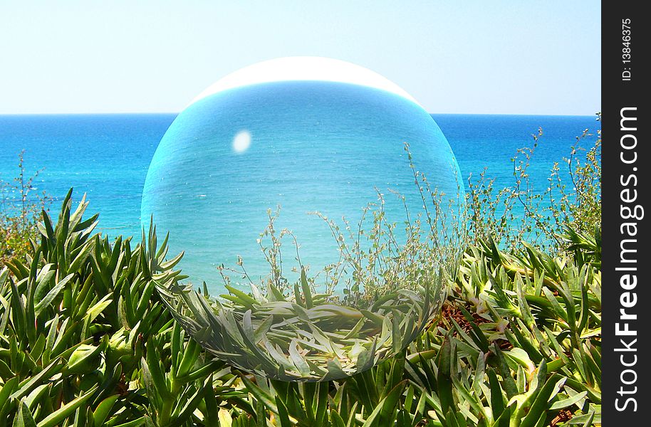 Glass ball.