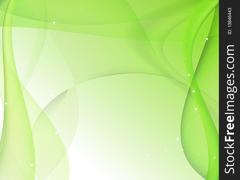 Abstract light green background with waves. Abstract light green background with waves