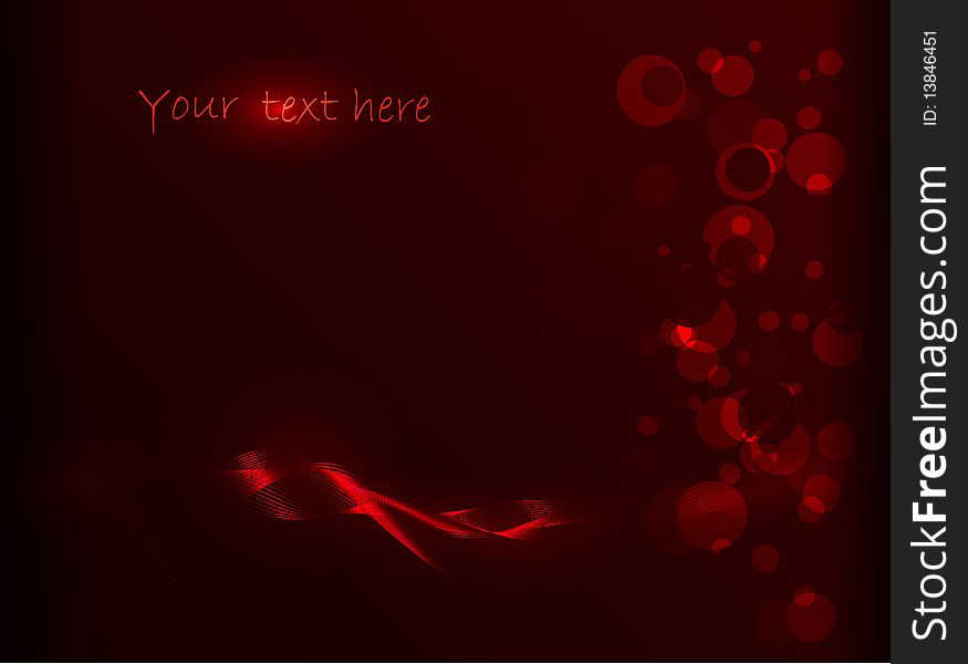 Dark red background with cirles