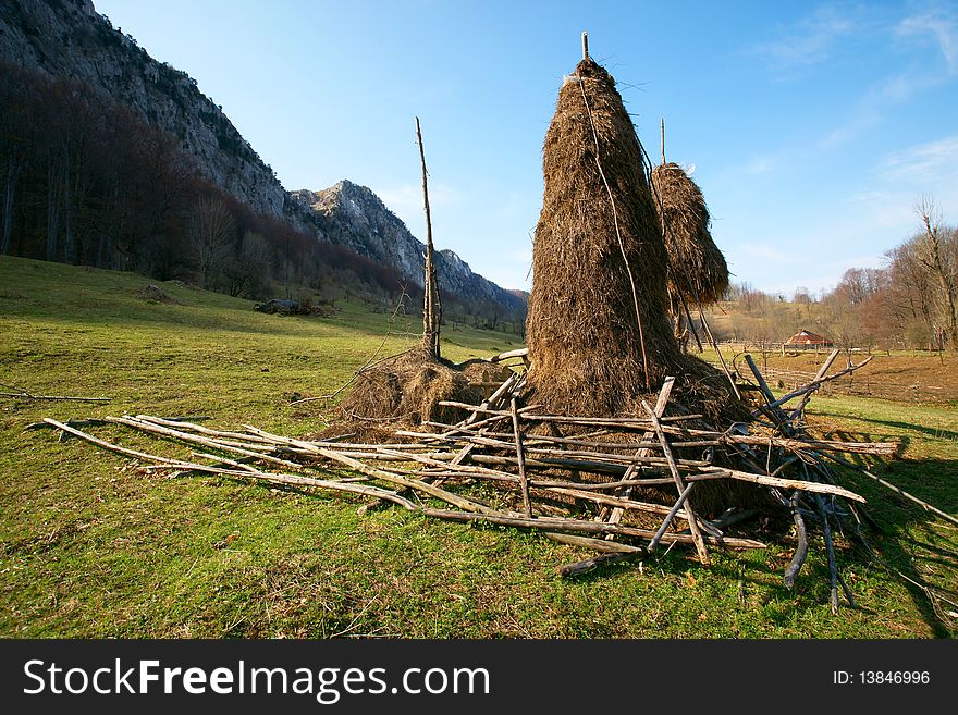 Mountain landscape in Mehedinti Mountains, Romania
