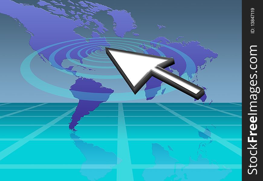 Illustration of the concept of global network. Illustration of the concept of global network