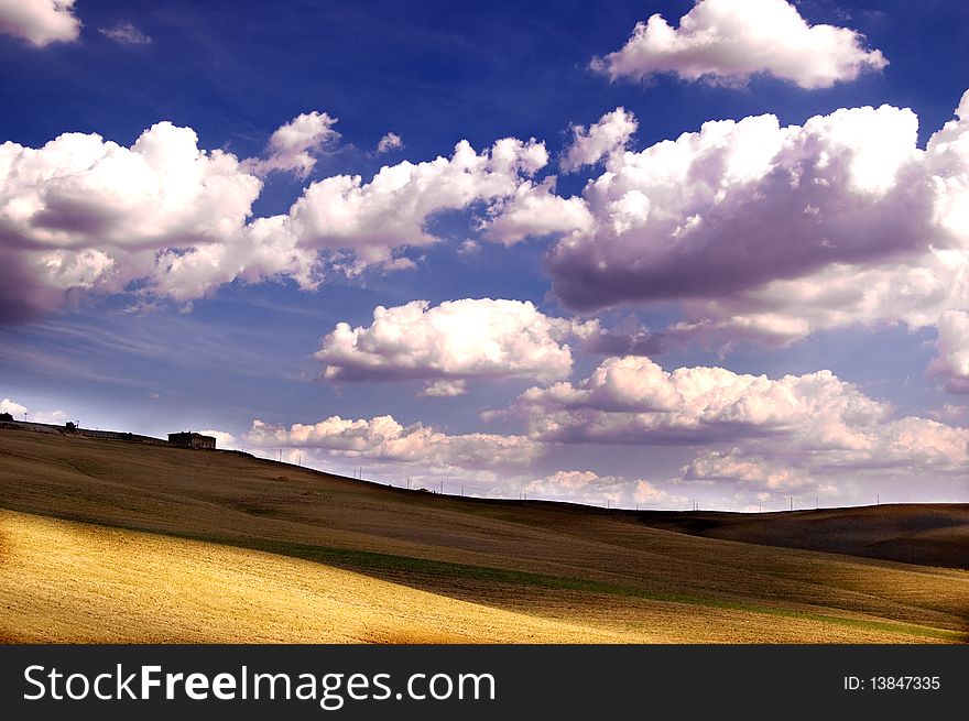 Tuscanian landscape near Pienza, tuscany, Italy. Tuscanian landscape near Pienza, tuscany, Italy