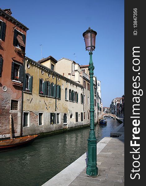 Boats On Backwater, Venice