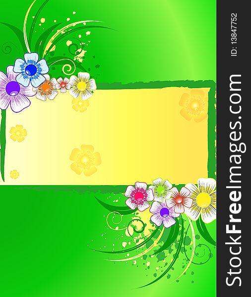 Abstract Background With Wild Flowers