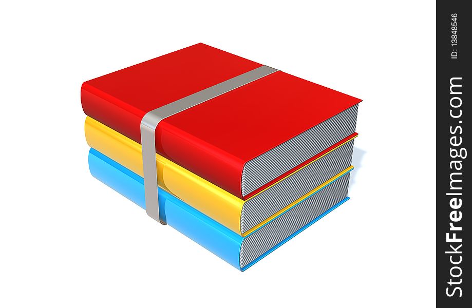 3d rendered of book on white