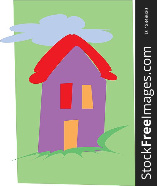 House art for colorful home. House art for colorful home